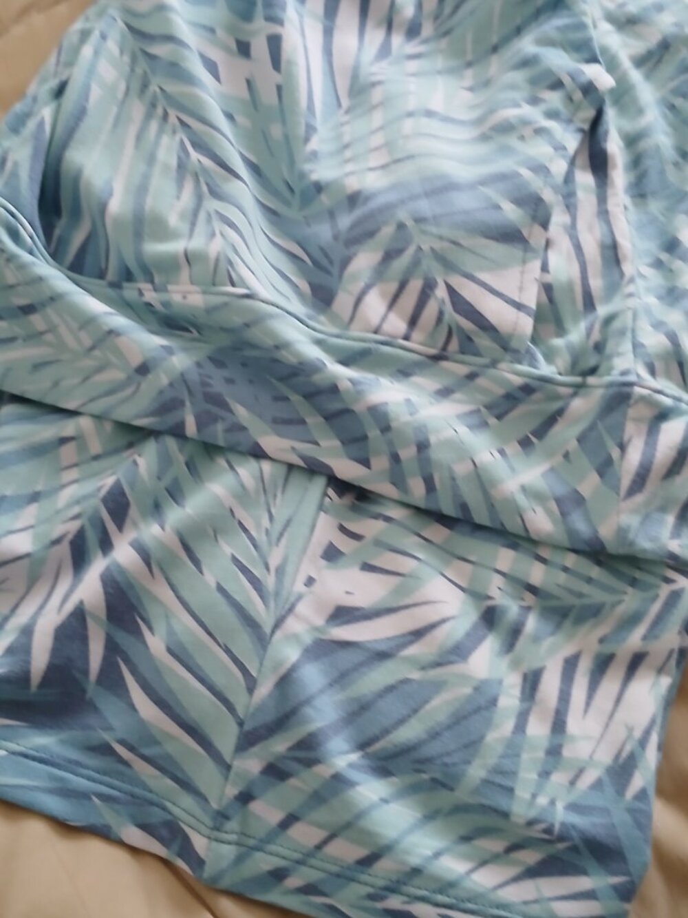 Denim & Co. Active Printed Soft Blend Knit Cropped Wide Leg Pants